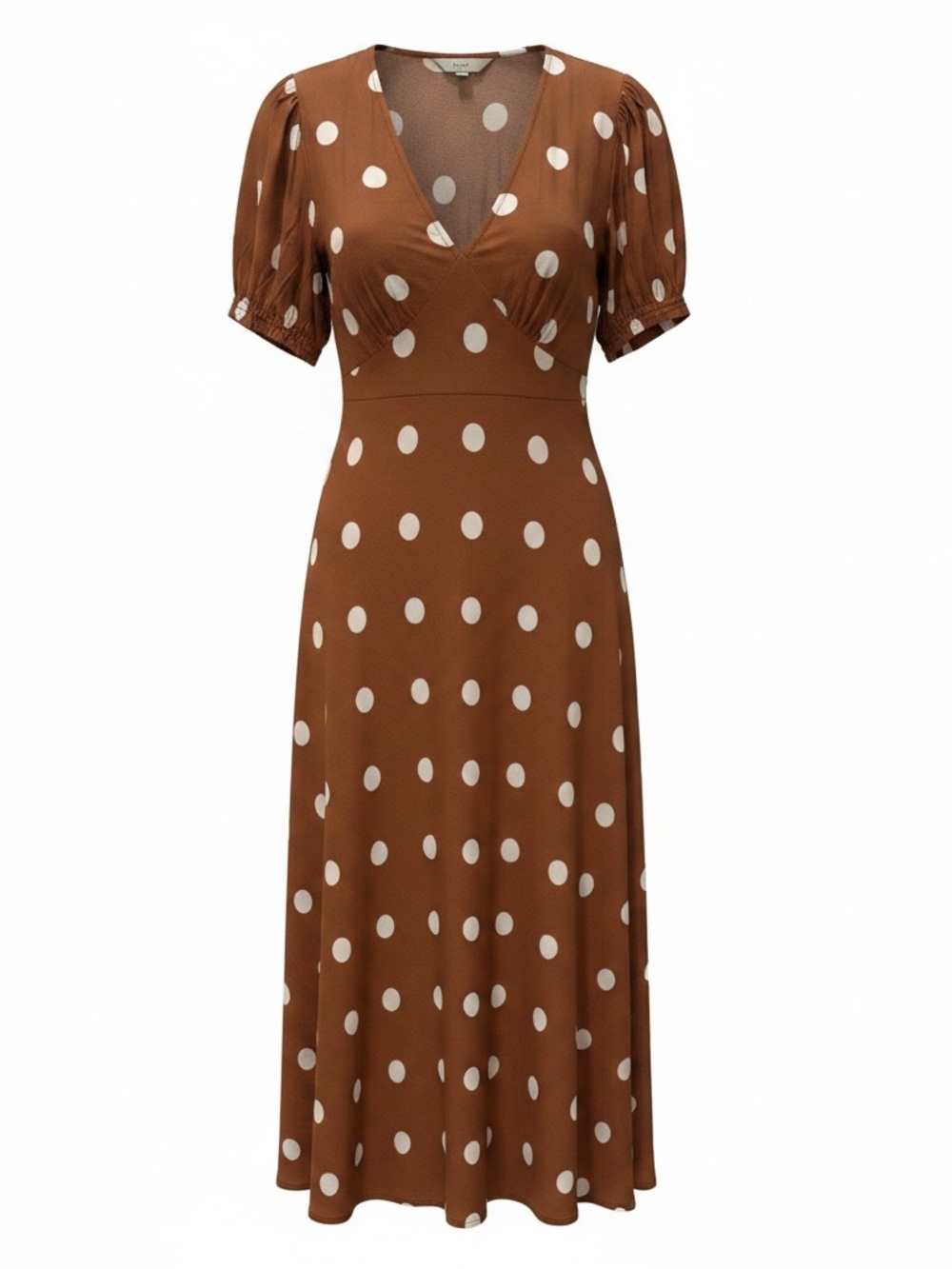 Target Rust Brown Polka Dot Maxi Dress with White Dots